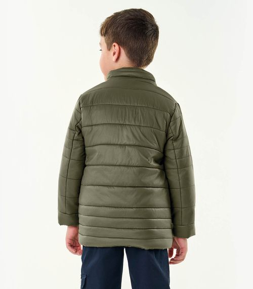 Jaqueta Puffer Infantil em Microfibra Trick Nick Verde