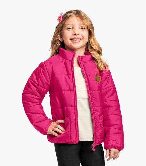 Jaqueta Puffer Infantil Feminina Trick Nick Rosa