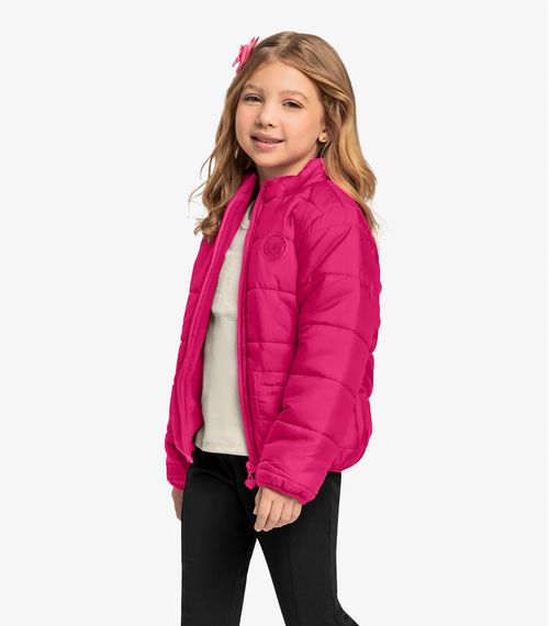 Jaqueta Puffer Infantil Feminina Trick Nick Rosa