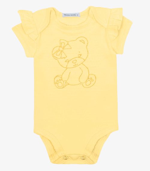 Body Infantil Menina Trick Nick Amarelo