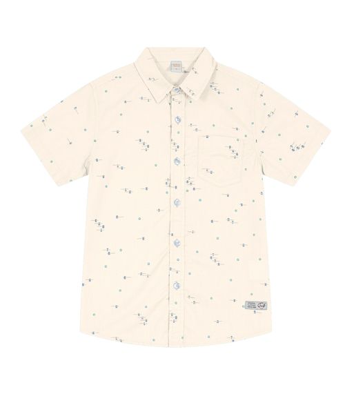 Camisa Infantil Masculina Estampada Trick Nick Bege