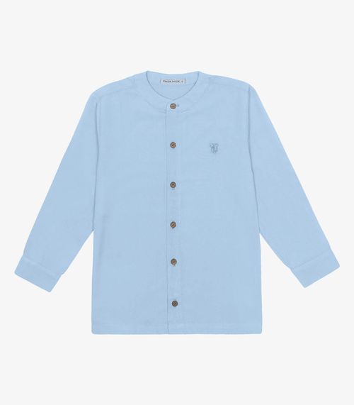 Camisa Infantil Masculino Manga Longa Trick Nick Azul