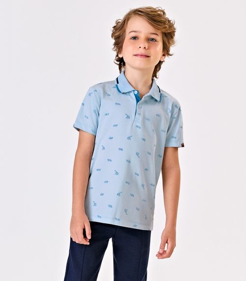 Polo Menino Cotton Trick Nick Azul