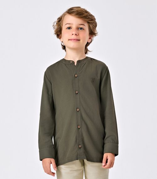 Camisa Infantil Masculino Manga Longa Trick Nick Verde