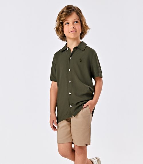 Conjunto Infantil Camisa Com Bermuda Trick Nick Verde