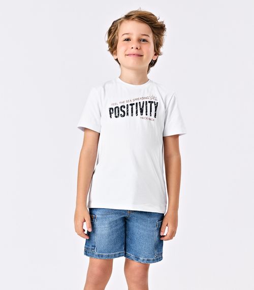Conjunto Camiseta Com Bermuda Trick Nick Branco
