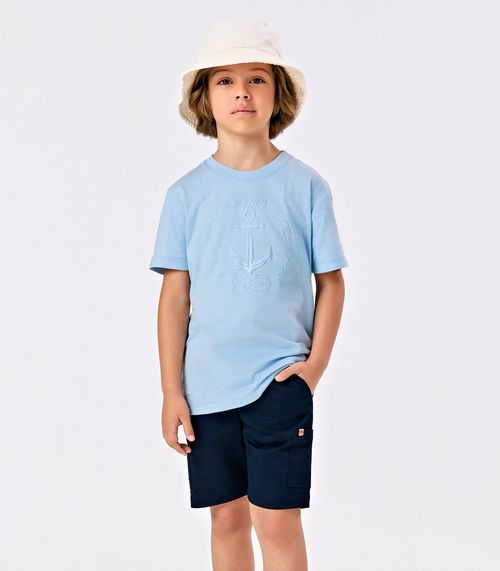 Conjunto Infantil Camiseta Com Bermuda Trick Nick Azul