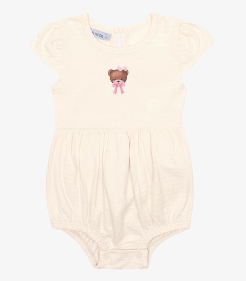 Macaquinho Infantil Menina Trick Nick Bege