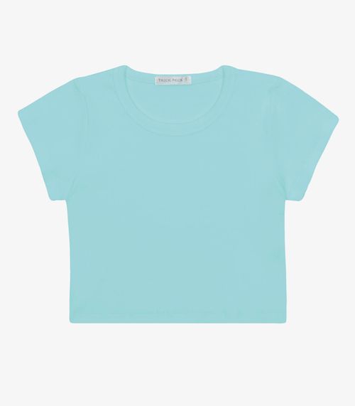Blusa Cropped Infantil Ribana Canelada Trick Nick Verde