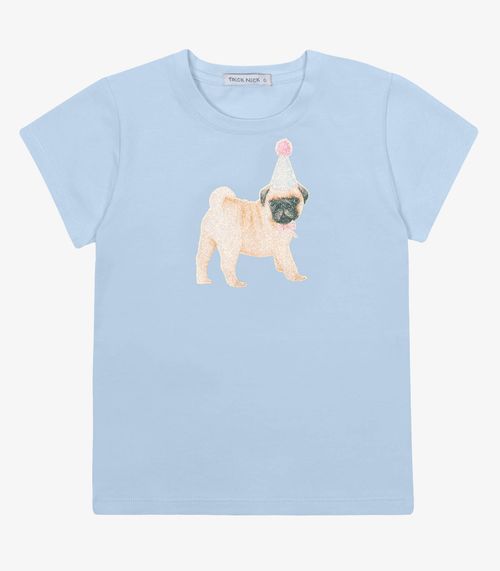 Blusa Infantil Cotton Com Estampa Trick Nick Azul