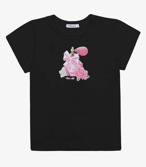 Blusa Infantil Feminina Cotton Trick Nick Preto