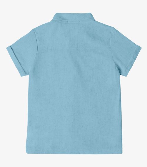 Camisa Infantil Masculina Com Botões Trick Nick Azul