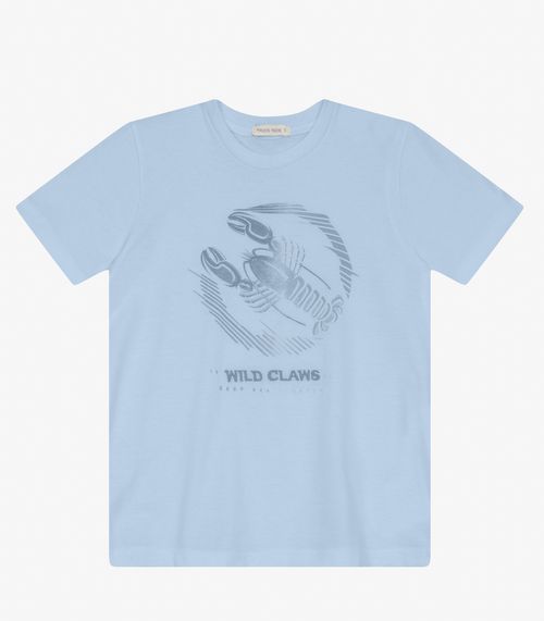 Camiseta Masculina em Meia Malha Trick Nick Azul