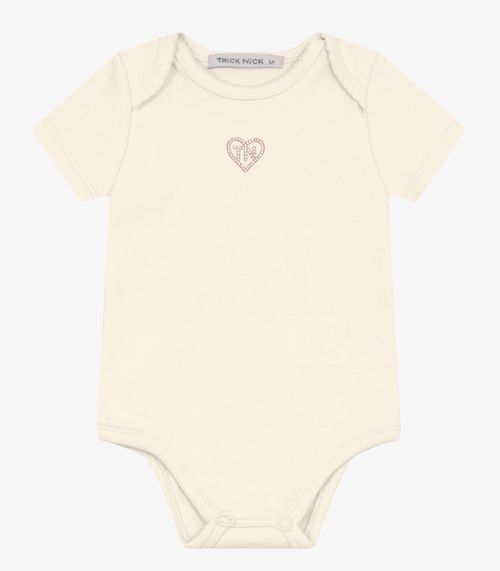 Body Infantil Feminino Trick Nick Bege