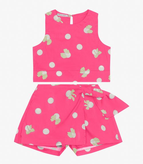 Conjunto Regata com Shorts Saia Trick Nick Rosa