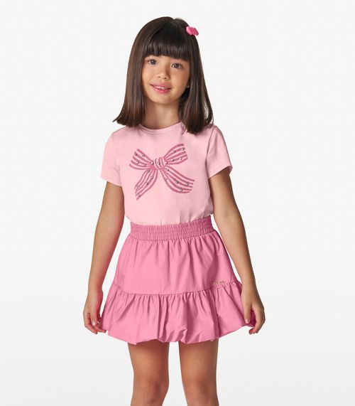 Conjunto Feminino  Blusa com Saia Trick Nick Rosa