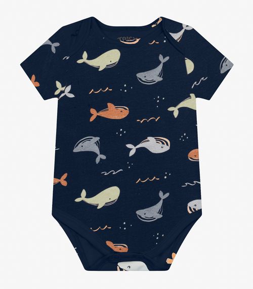 Body Masculino em Cotton Leve Trick Nick Azul