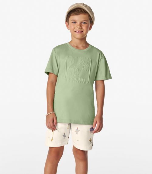 Conjunto Masculino Camiseta com Bermuda Trick Nick Verde