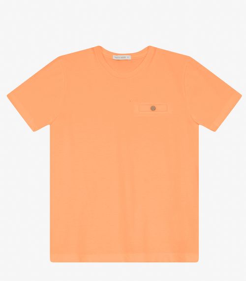 Camiseta Masculina em Meia Malha Trick Nick Laranja