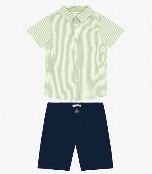 Conjunto Infantil Camisa com Bermuda Trick Nick Verde