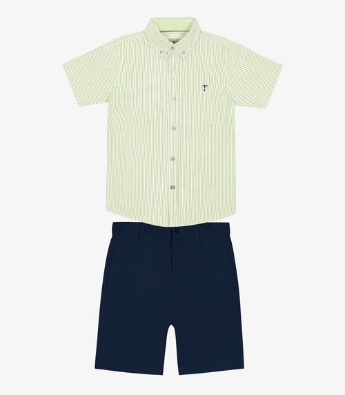 Conjunto Infantil Camisa com Bermuda Trick Nick Verde