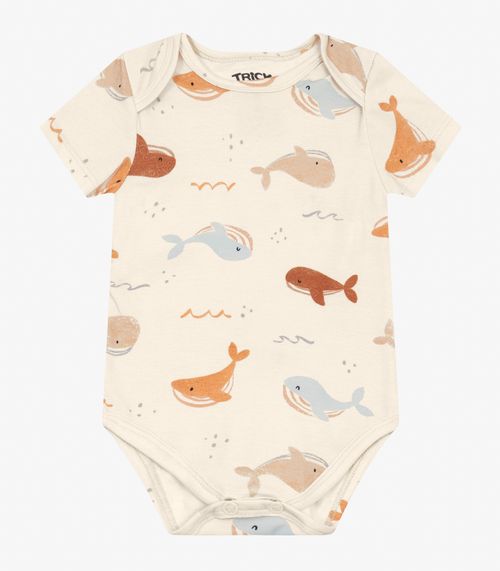 Body Masculino em Cotton Leve Trick Nick Bege