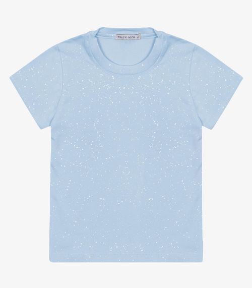 Blusa Infantil Cotton Glitter Trick Nick Azul
