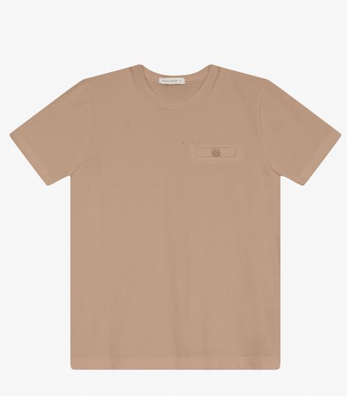 Camiseta Masculina em Meia Malha Trick Nick Marrom