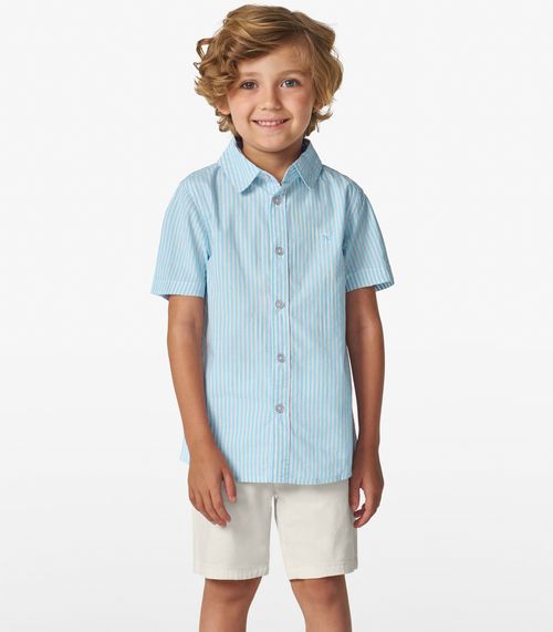Conjunto Infantil Camisa com Bermuda Trick Nick Azul