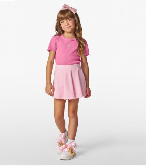Blusa feminina em Ribana 2x1 Mescla Trick Nick Rosa