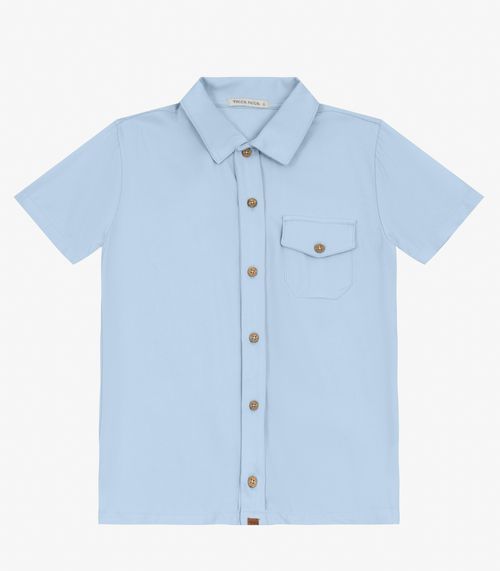 Camisa Infantil em Viscose Dobby Trick Nick Azul