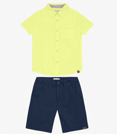 Conjunto Masculino Camisa com Bermuda Trick Nick Verde
