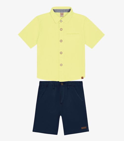 Conjunto Masculino Camisa com Bermuda Trick Nick Verde