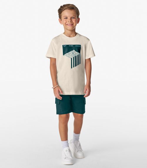 Conjunto Masculino Camiseta com Bermuda Trick Nick Off White