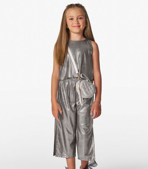 Conjunto Feminino Blusa com Pantacourt Trick Nick Cinza