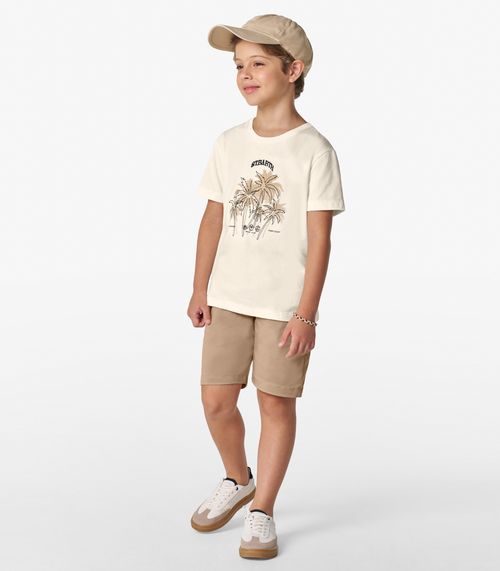 Conjunto Masculino Camiseta com Bermuda Trick Nick Off White