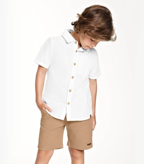 Conjunto Masculino Camisa com Bermuda Trick Nick Branco