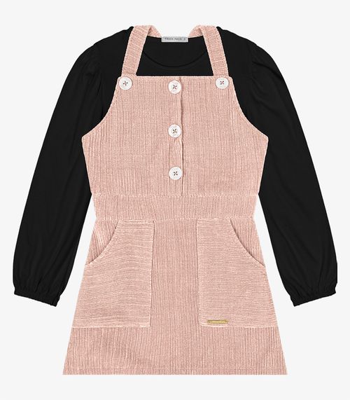 Conjunto Blusa Com Salopete Trick Nick Rosa