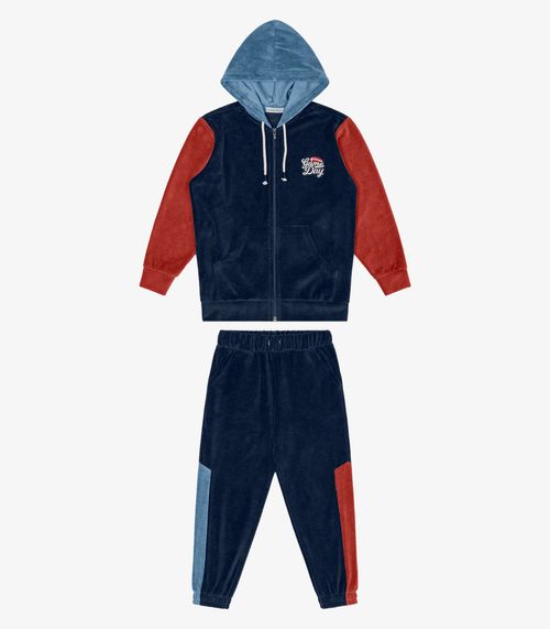 Conjunto Infantil Masculino em Plush Trick Nick Azul