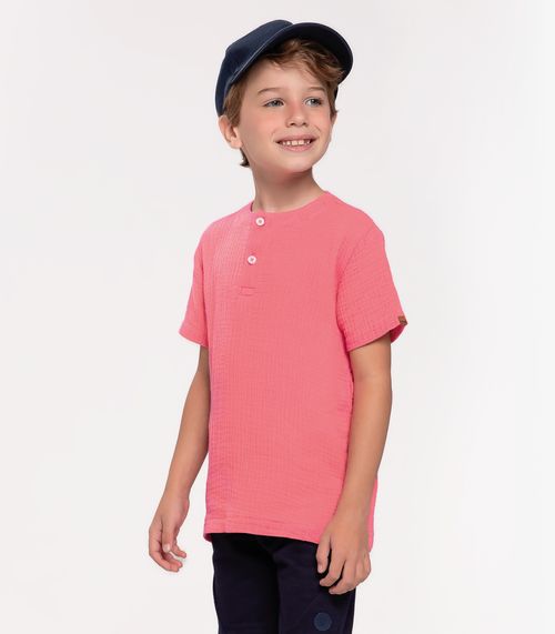Camisa Infantil Menino Trick Nick Rosa