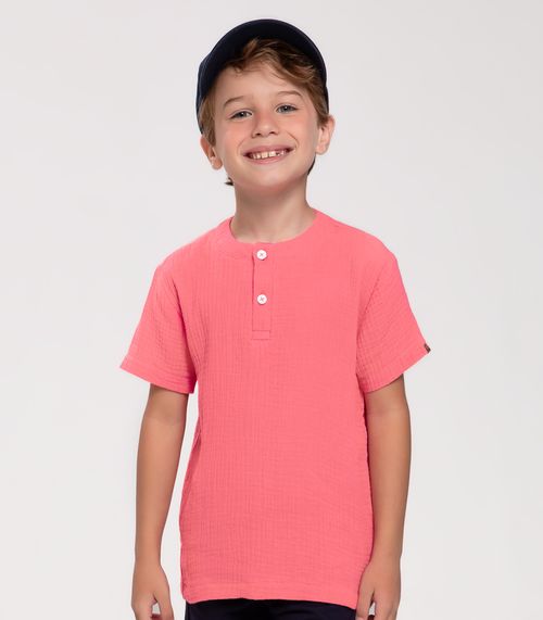 Camisa Infantil Menino Trick Nick Rosa