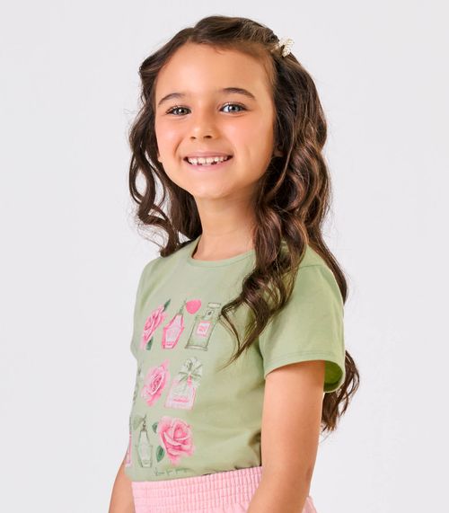 Conjunto Menina Blusa Com Shorts Trick Nick Verde