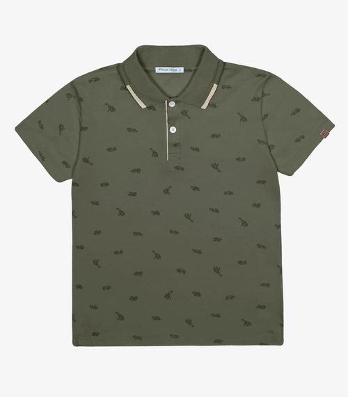 Polo Menino Cotton Trick Nick Verde