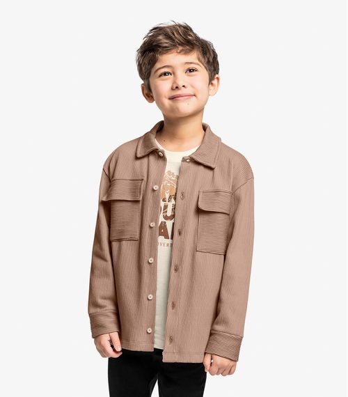 Camisa Infantil Menino Trick Nick Marrom