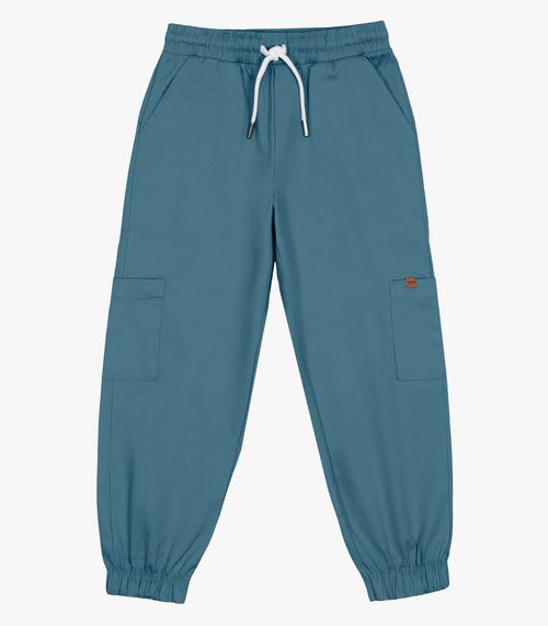 Calça Infantil Menino Em Sarja Trick Nick Azul