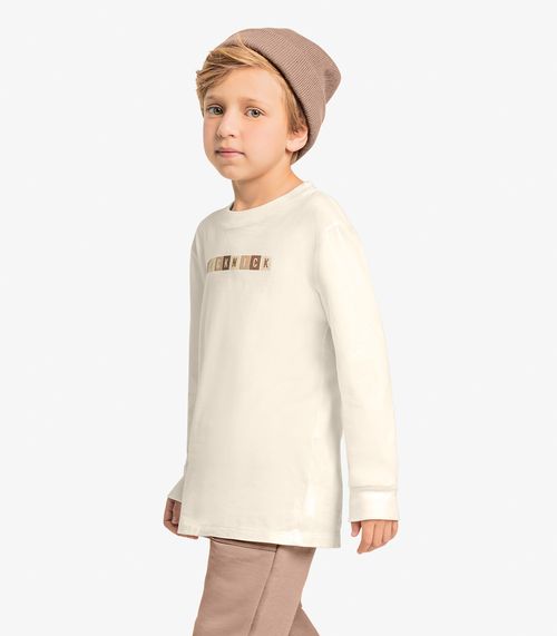 Camiseta Infantil Menino Trick Nick Bege