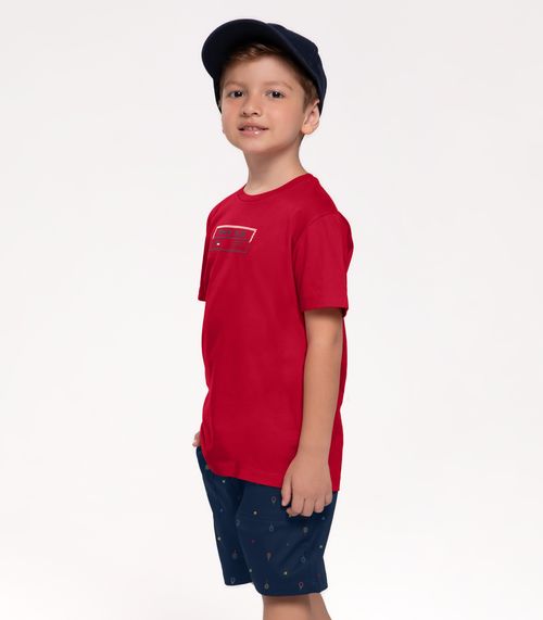 Conjunto Infantil Camiseta Com Bermuda Trick Nick Azul