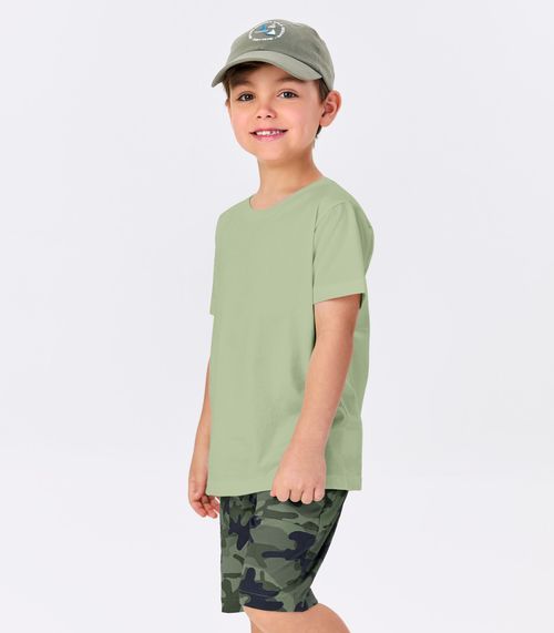Conjunto Infantil Camiseta Com Bermuda Trick Nick Verde
