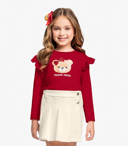 Blusa Infantil Manga Longa Trick Nick Vermelho