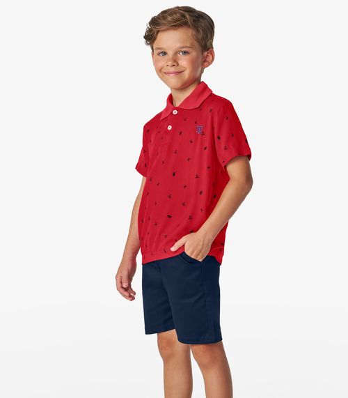 Conjunto Polo com Bermuda Trick Nick Vermelho